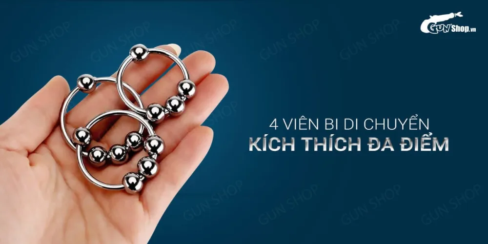 4-Ball Stainless Steel Adjustable Cock Ring — Boost Confidence and Performance