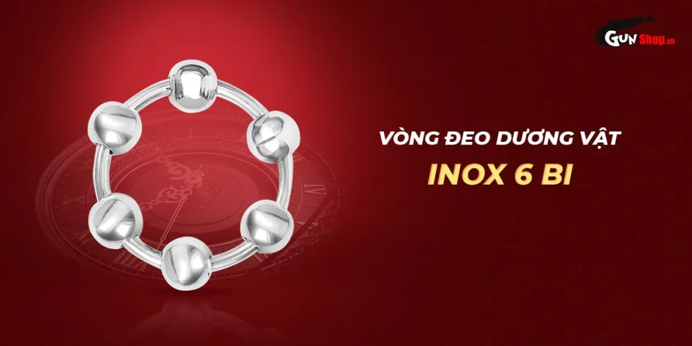 Inox Six-Bead Delay Ring Male Enhancement Transparent — Premium Stainless Steel Design for Comfort and Durability