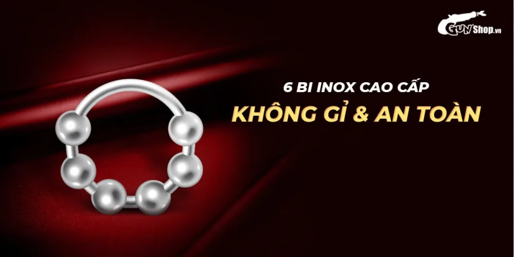 Inox Six-Bead Delay Ring Male Enhancement Transparent — This unique ring combines superior craftsmanship with