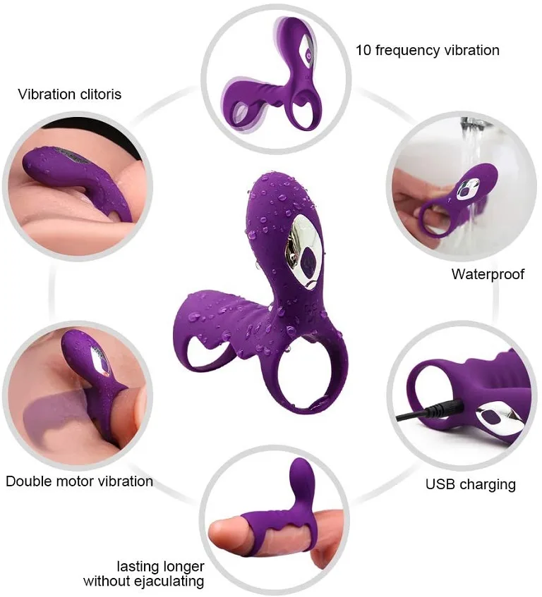 Omysky Multi-Frequency Vibrating Ring Rechargeable Couples — hình 11