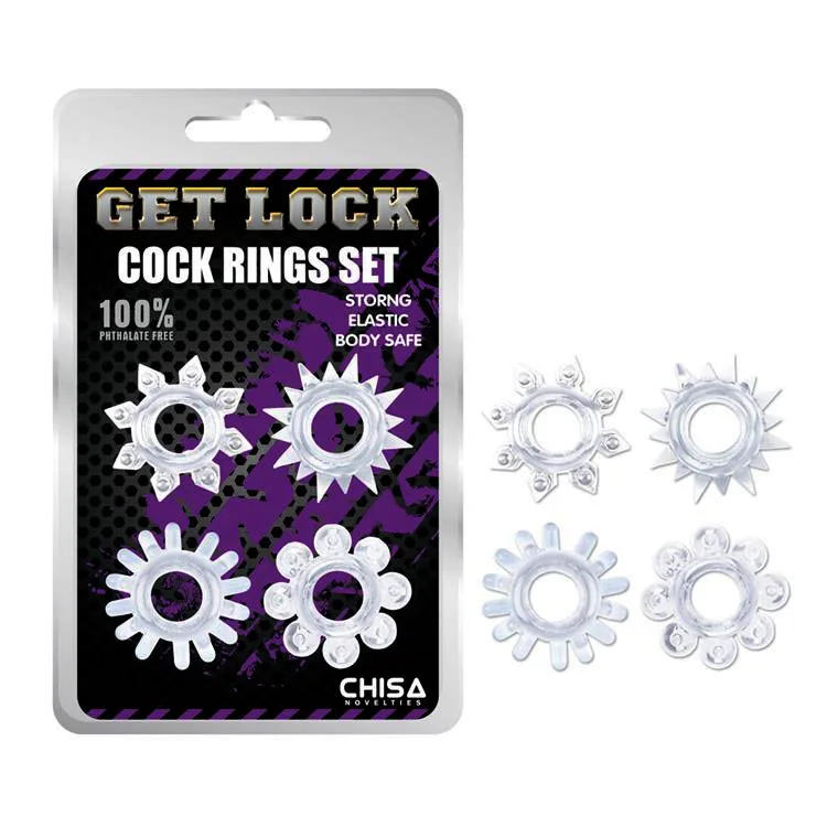 Get Lock Silicone Ring Studs Intense Pleasure Delay Erection