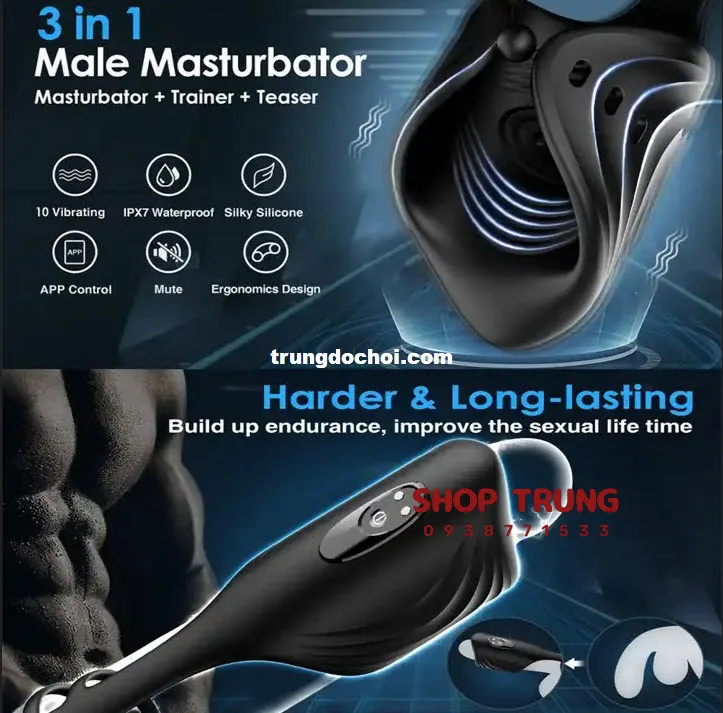 App Controlled Vibrating Penis Ring for Men — hình 8