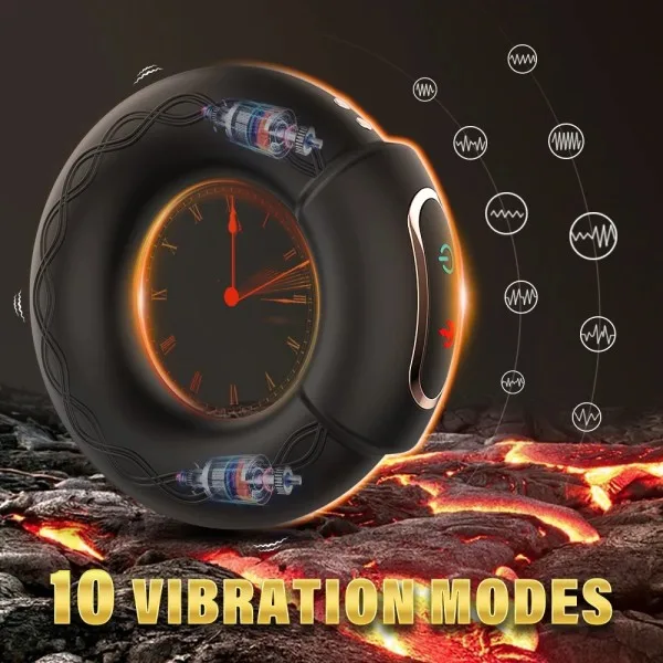 Heat Warming USB Rechargeable Phone-Controlled Penis Ring — hình 4