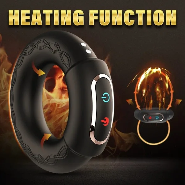 Heat Warming USB Rechargeable Phone-Controlled Penis Ring — hình 2