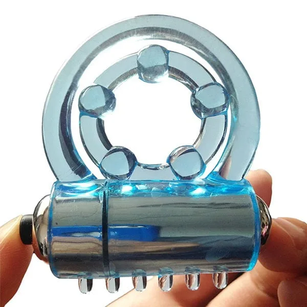 Silicone Spiked Vibrating Penis Ring 7 Frequency Modes — This product promises to add both stamina and excitement to