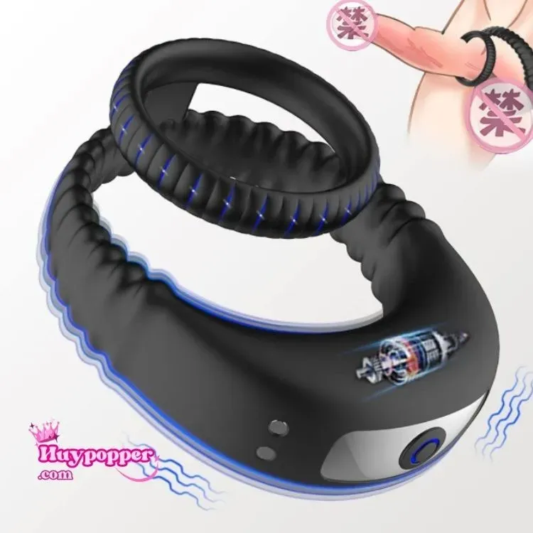 Jella Dual Ring Cock Ring Silicone Stretchy Delay Climax — hình 4