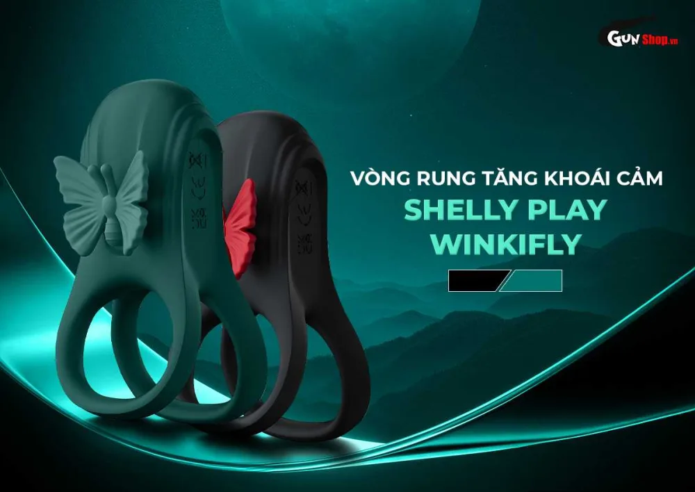 Shelly Play Winkifly Dual Ring Vibrator Couples Intimacy Enhancer