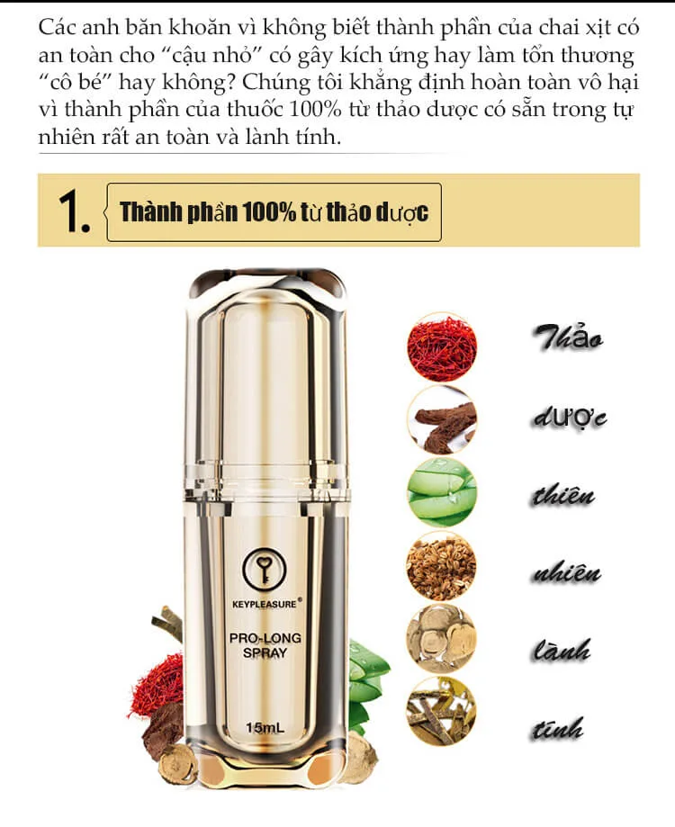 Key Prolong Spray Male Delay Lasting Performance Enhancer — Crafted with 100% botanical extracts, this premium spray is