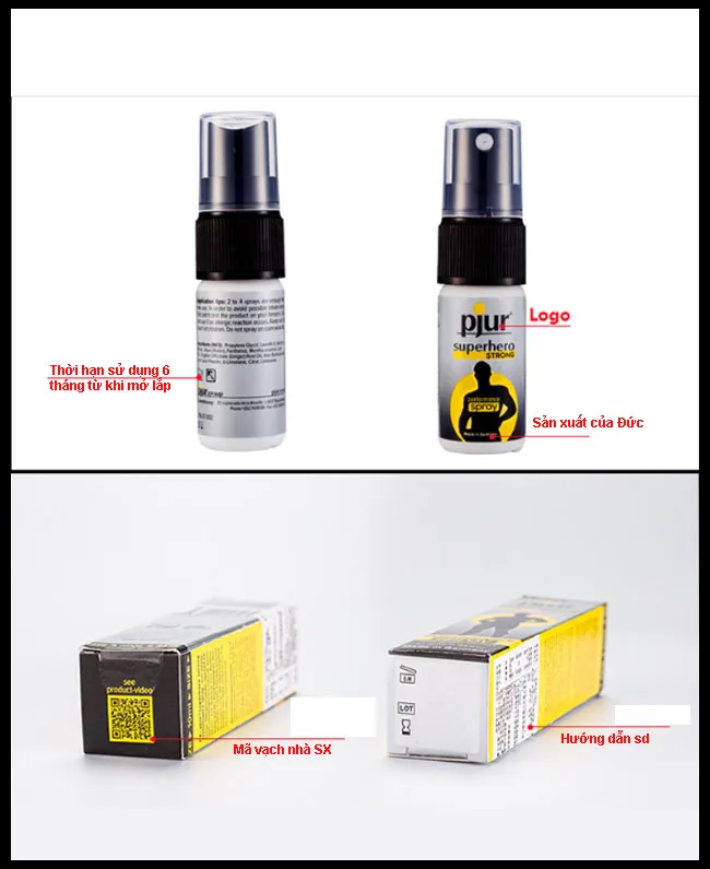 Pjur SuperHero Delay Spray 10ml Enhance Stamina German — hình 6