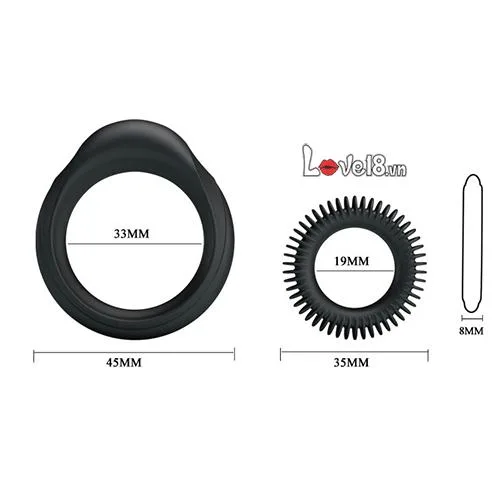 Manhood Cock Ring Delay Ejaculation Silicone Comfortable Fit — hình 2