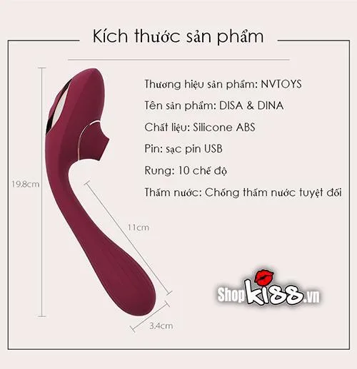 Dina Dual Function Vibrator + Suction Pleasure Device — Advanced Features for Maximum Satisfaction