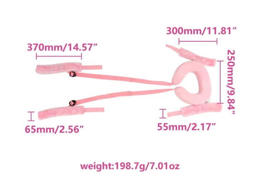Soft Padded Handcuff Restraints BDSM Bondage Play Adjustable — hình 4