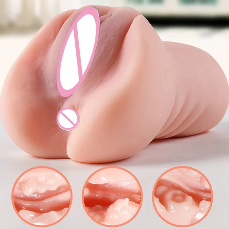 Silicone Heated Realistic Soft Male Masturbator 16cm — hình 12