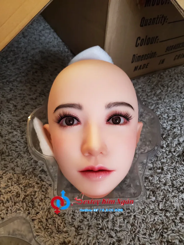 Silicone Oral Tongue Head B01 Fake Hair Style Pocket Design