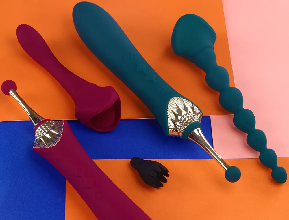 Zalo Queen Bess 2 Elite Multi-Head Female Massager — Inspired by the majestic beauty of Egyptian queens, this