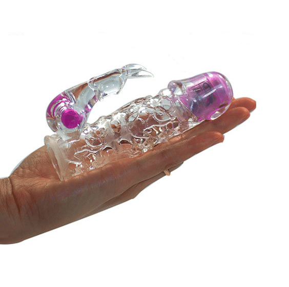 DC14R Mesh Vibrating Penis Sleeve with Root Stimulator — Dual Vibrating Zones for Ultimate Stimulation