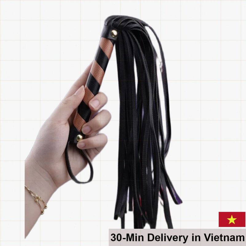 YEAIN TASSEL WHIP BDSM Leather Flogger for Spicy Play 