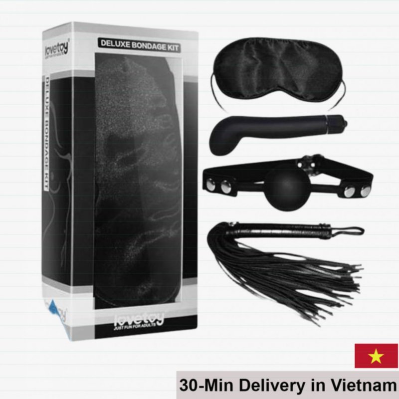 Lovetoy Deluxe 4-Piece Bondage Kit Leather Restraints 