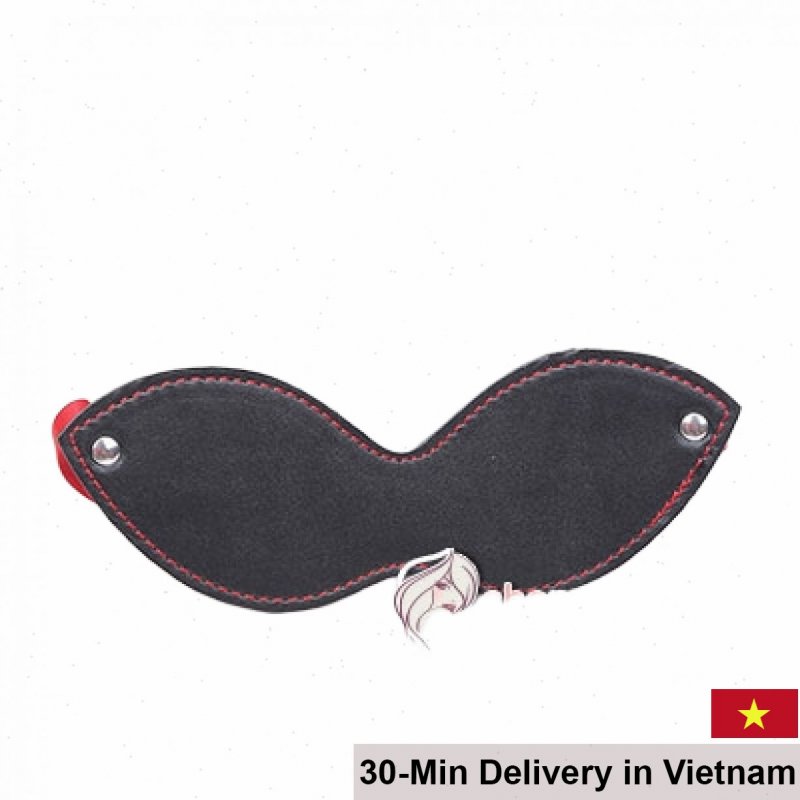 Luxury Black Leather Blindfold Enhance Sensation Couples 