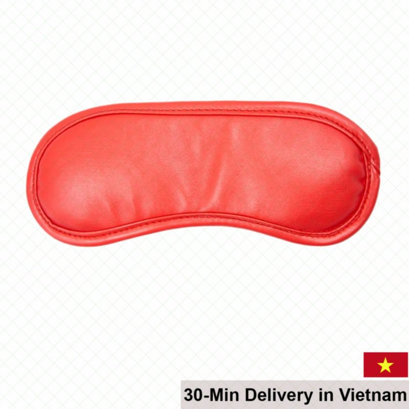 Luxury Red Leather Blindfold Enhances Intense Pleasure 