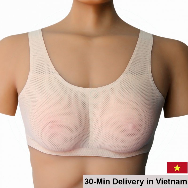 Premium Comfortable Stretch Fake Breast Lifelike Bra 