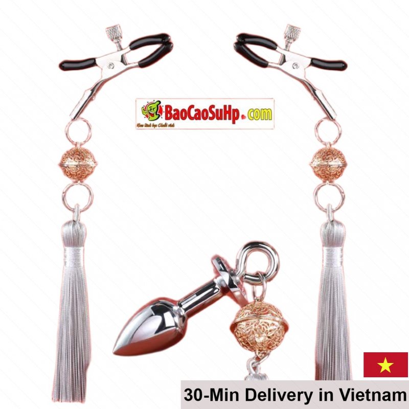 Mizzzee Slay Tin 2in1 Stainless Steel Nipple Clamp & Anal Plug 
