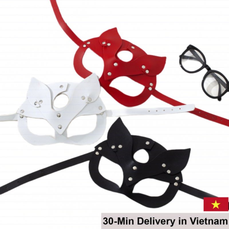 Cat Mask PU Leather Seductive Costume 