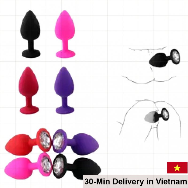 Silicone Plug with Detachable Gem for Safe Intense Play 