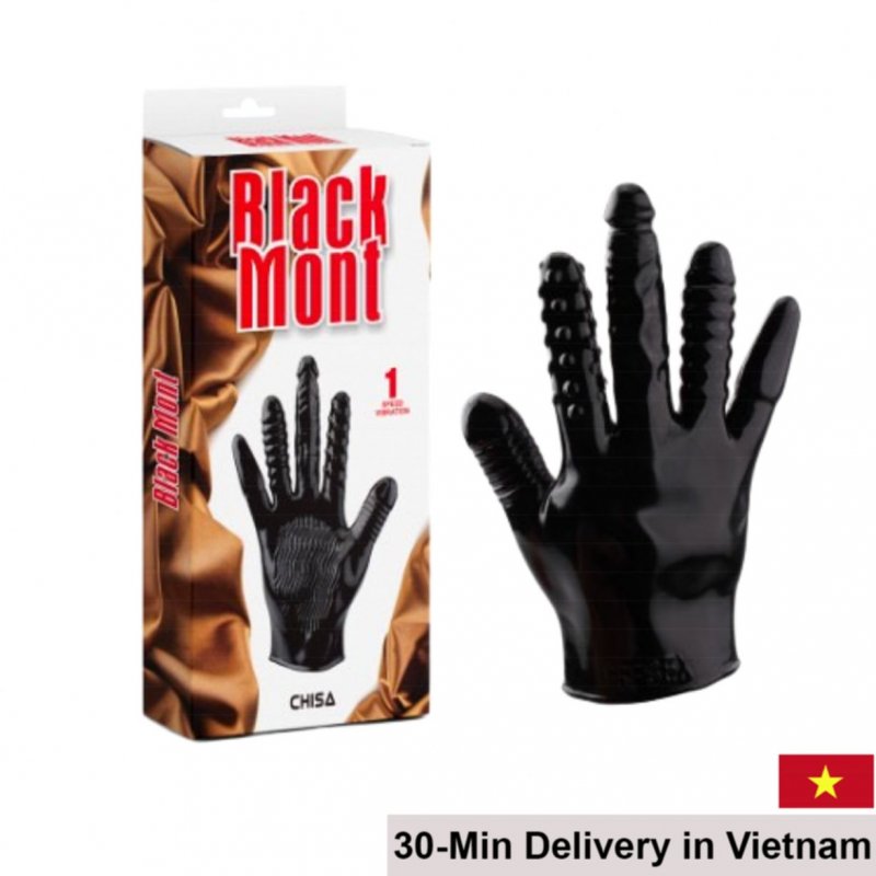 Silicon Textured Stimulating Gloves Chisa Blackmont 5 in 1 