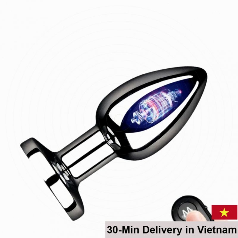 Remote control metal anal plug 10 vibration modes USB 
