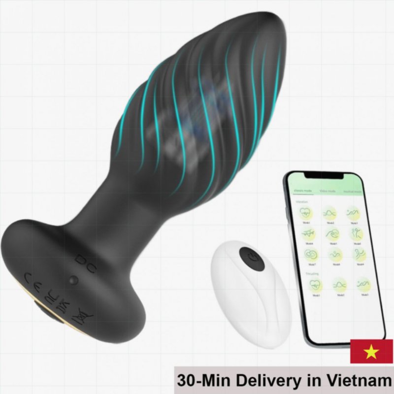 Remote Control Soft Silicone Anal Plug G Spot Stimulator 