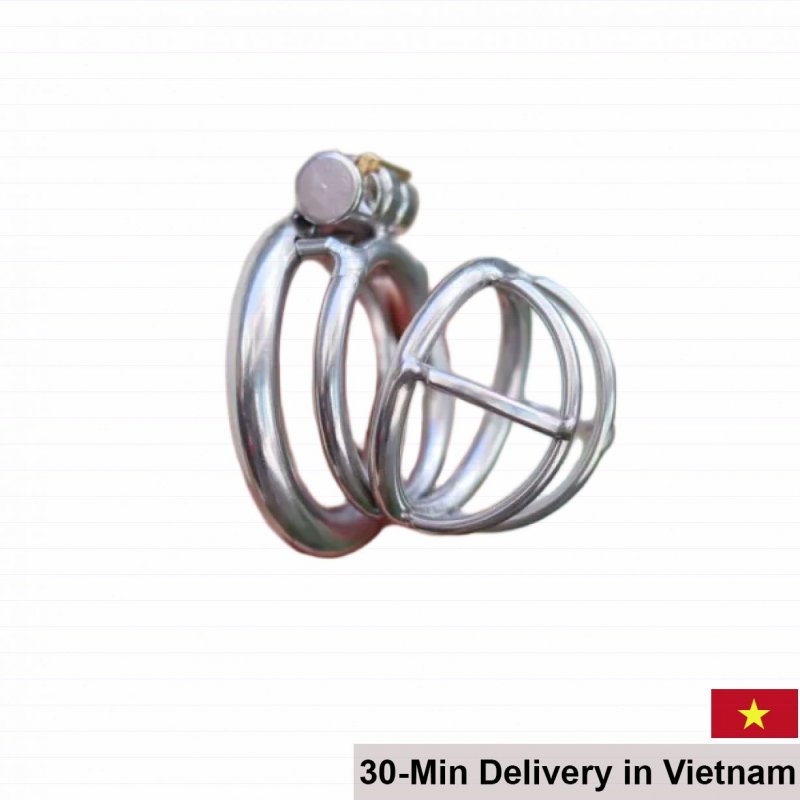 Small Spring Stainless Steel Male Chastity Device 