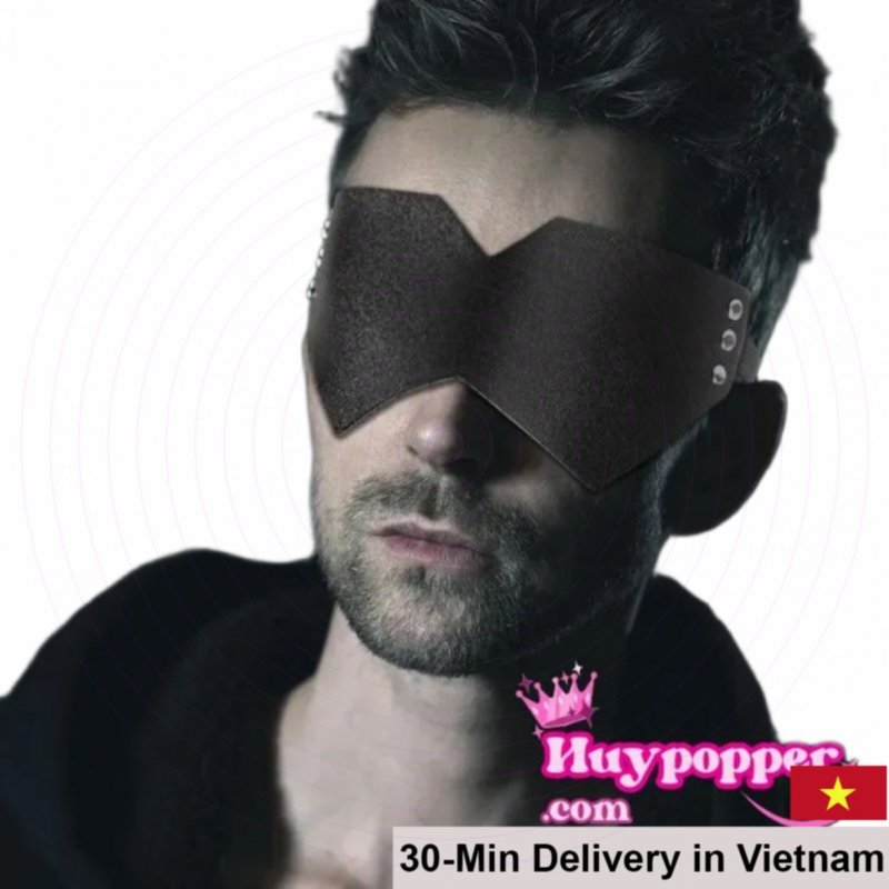 Tururu Masculine PU Leather Blindfold BDSM Accessory Comfortable Fit 