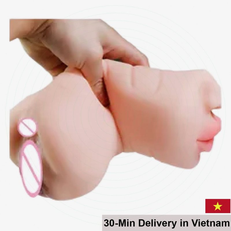 Silicone Double-Ended Realistic Male Masturbator Soft Feel 