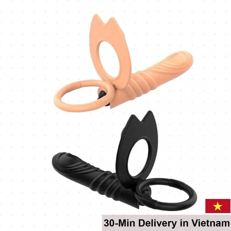 Vibrating Penis Ring with Anal Stimulator for Men 