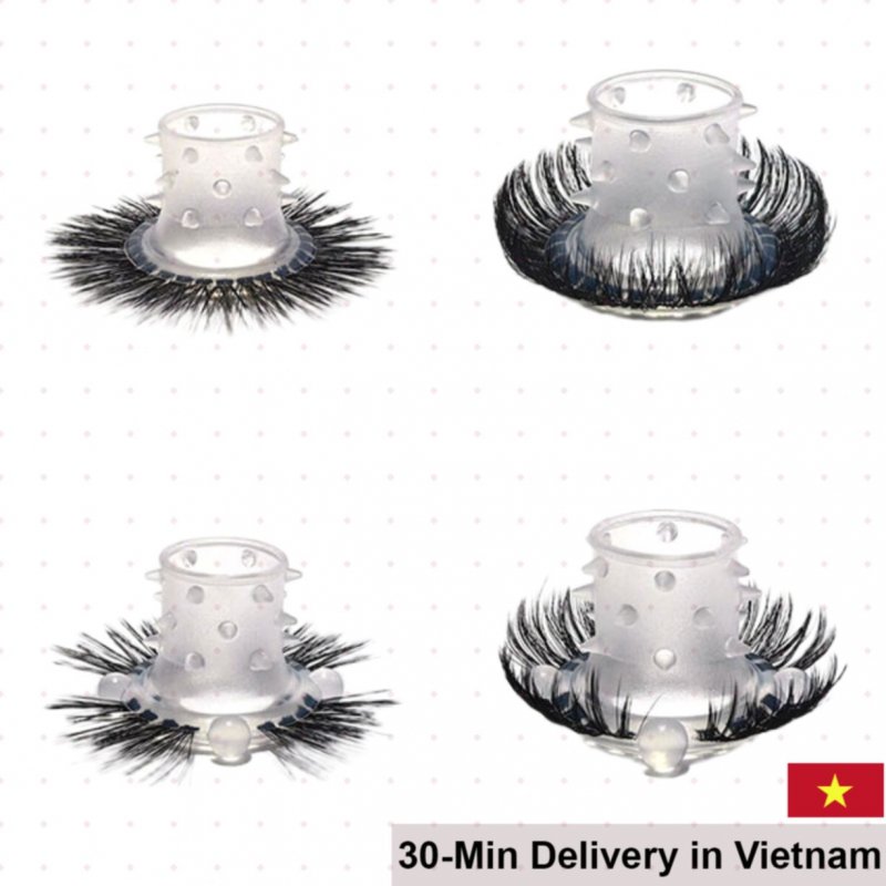 Silicone Textured Penis Sleeve with Goat Hair Ring Delay & Pleasure 