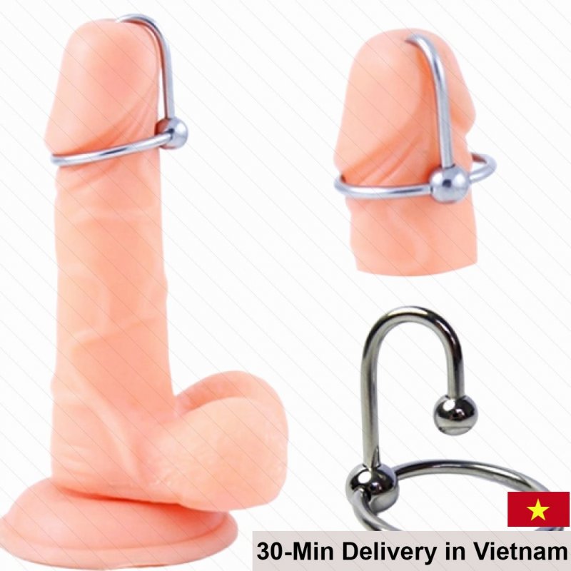 Inox Beaded Penis Lock with Urethral Hook for Intense Sensation 