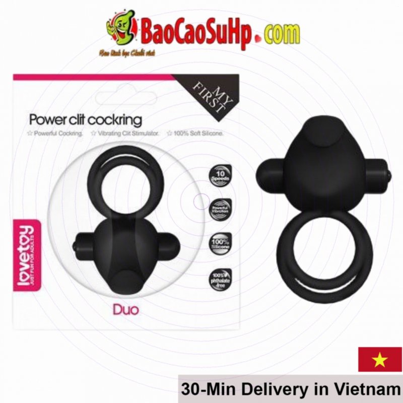 Lovetoy Power Clit Duo Silicone Cock Ring 