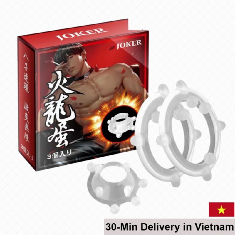 Joker Phelan Silicone Beaded Adjustable Pleasure Ring 