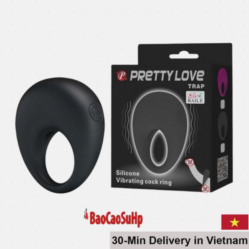 Prettylove Trap Silicone Multi-Mode Vibrating Cock Ring 