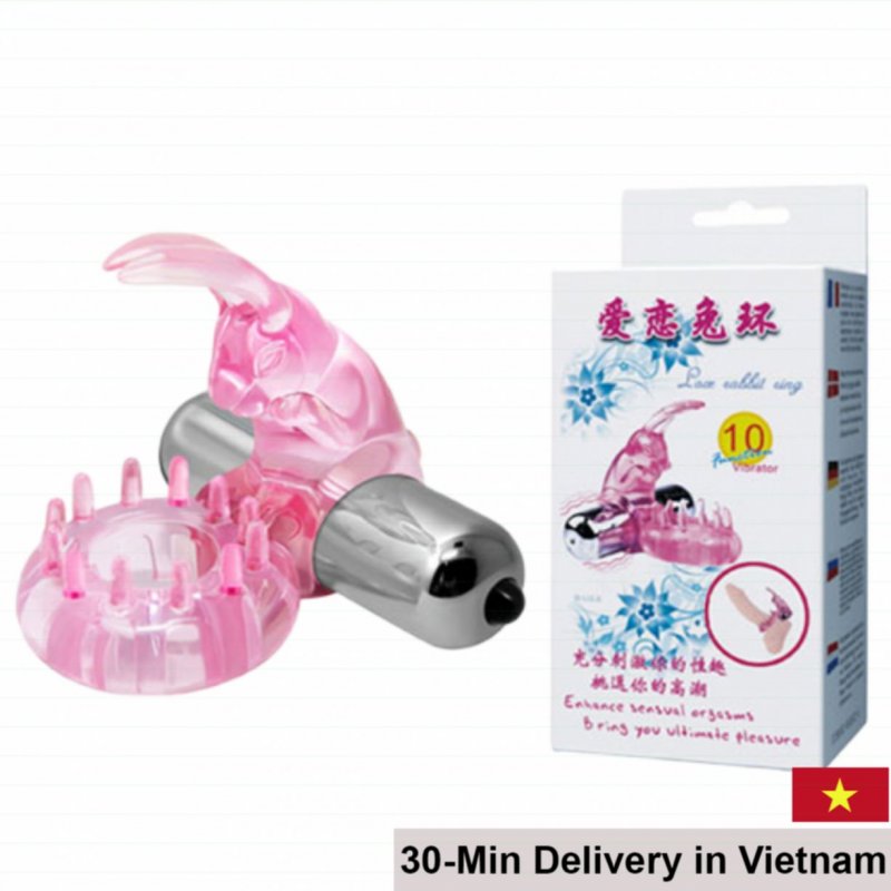 Baile bunny ear vibrating cock ring men pleasure enhancer 