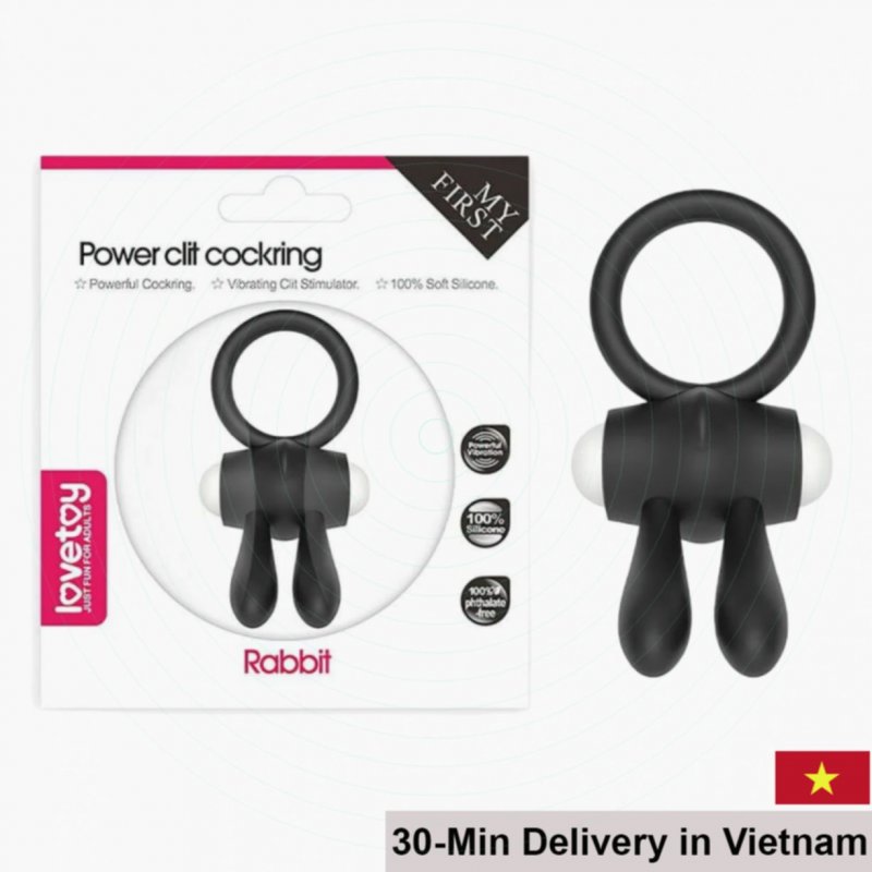 Lovetoy Rabbit Ear Cock Ring Enhance Male Pleasure 