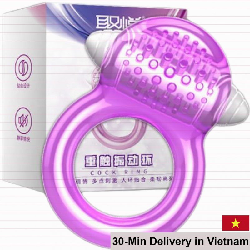 Manmiao Silicone Cockring Dual Vibrating Delay 
