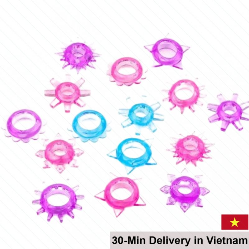 Silicone Spiked Cockring Delay Climax Male Sex Enhancer 