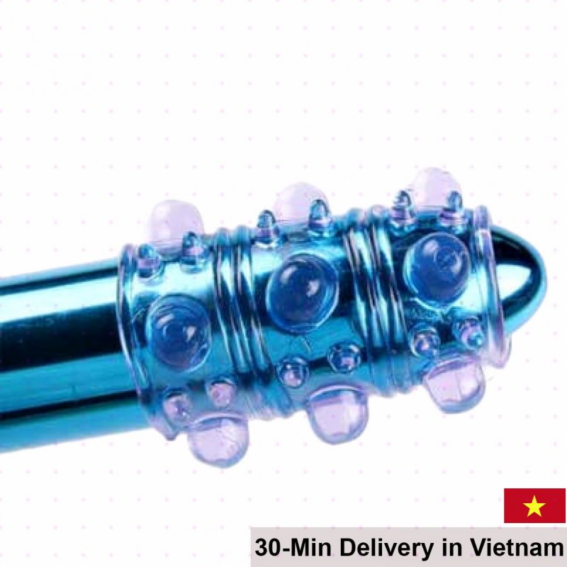 DC10A Silicone Textured Penis Sleeve Intense Sensation Female 
