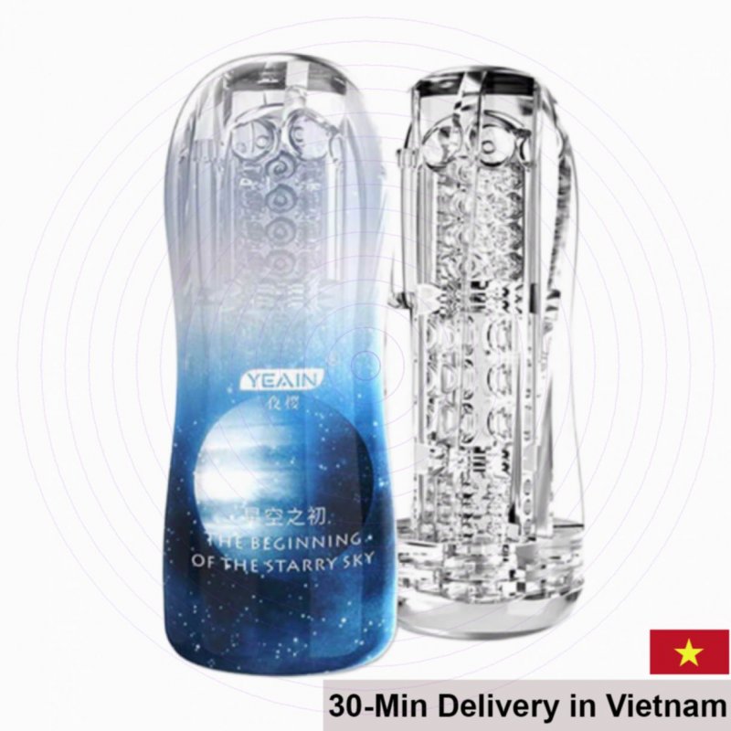 Yeain Transparent Vibrating Realistic Male Masturbator 