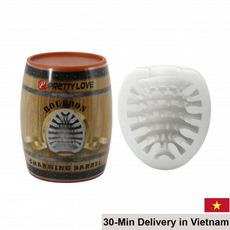 Pretty Love Bourbon discreet wood barrel design mini masturbator 