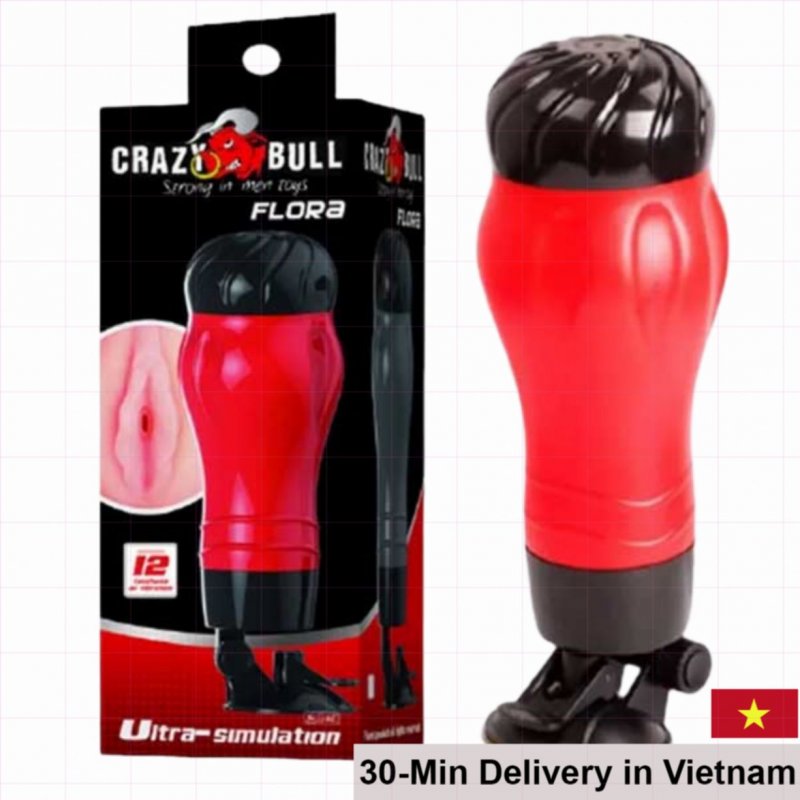 Crazy Bull Flora Red Wall-Mount 12 Mode Heated Sound Vibrator 