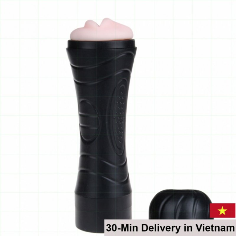 Black Wolf Vibrating Handheld Realistic Male Masturbator Toy 