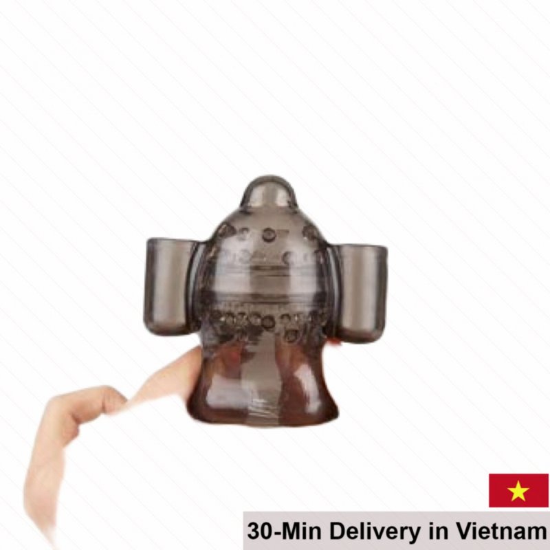 DC33E Silicone Vibrating Penis Sleeve for Men 